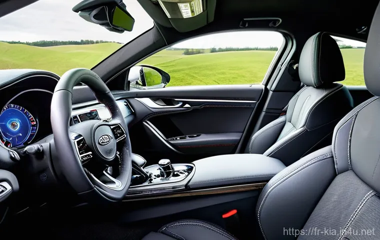 기아 스팅어 스포츠 성능 리뷰 - **Prompt 1: The Heart of the Beast on a Winding Road**
    A dynamic, low-angle shot of a sleek, dar...